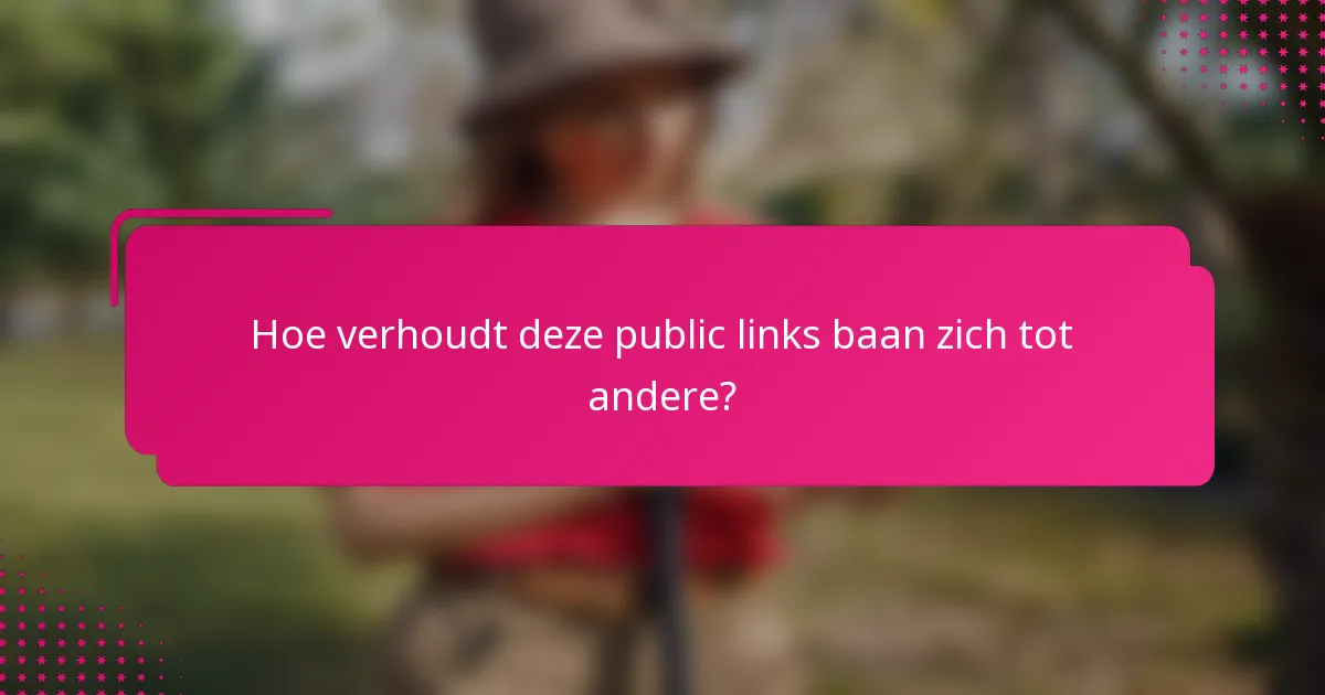 Hoe verhoudt deze public links baan zich tot andere?